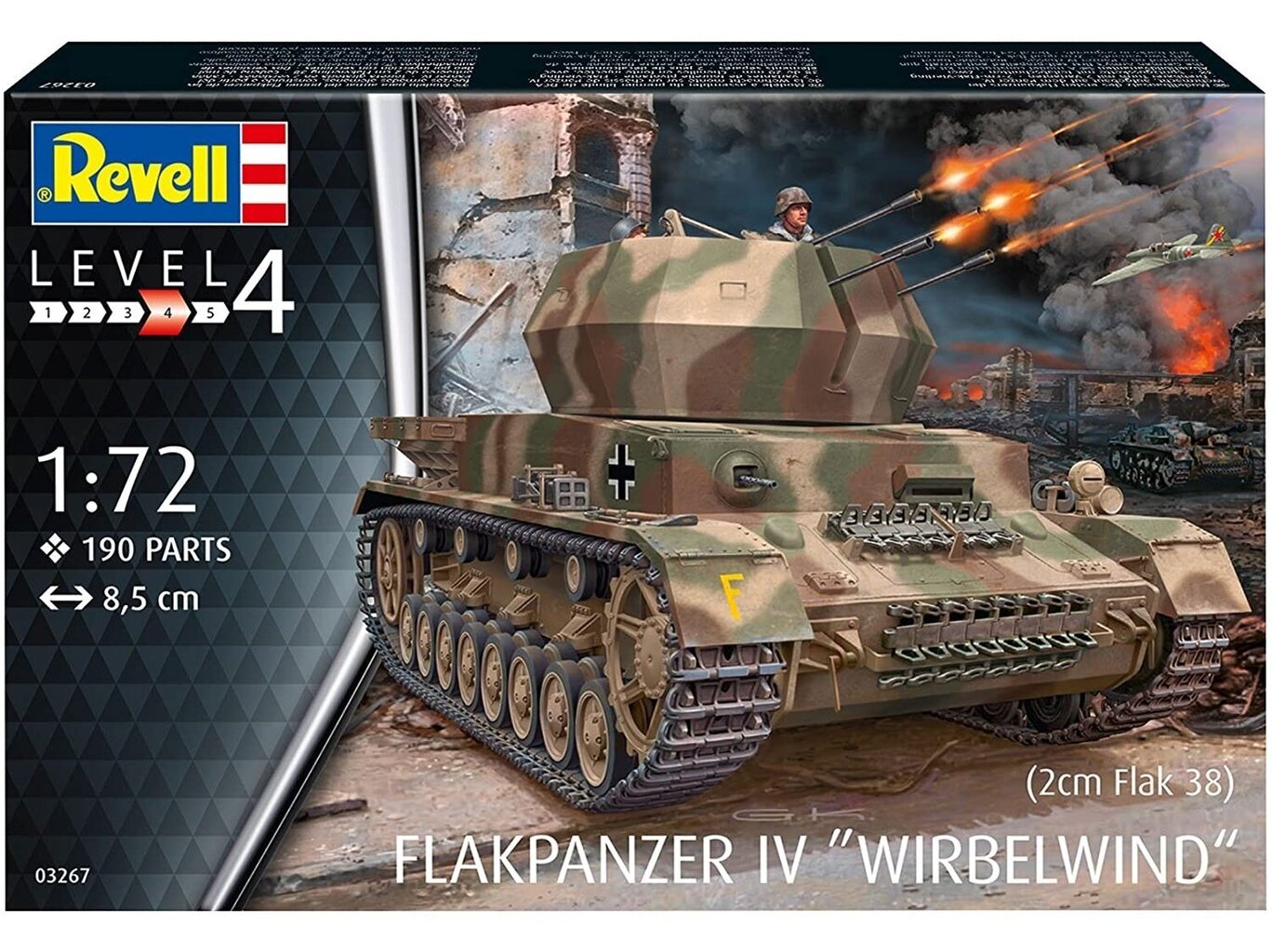 Revell Flakpanzer IV Wirbelwind цена и информация | Klotsid ja konstruktorid | kaup24.ee