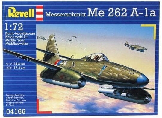 Revell Messerschmitt Me 262 A-1a 1:72 цена и информация | Klotsid ja konstruktorid | kaup24.ee