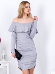 Kleit, plisseeritud, hall, laia satsiga hind ja info | Kleidid | kaup24.ee