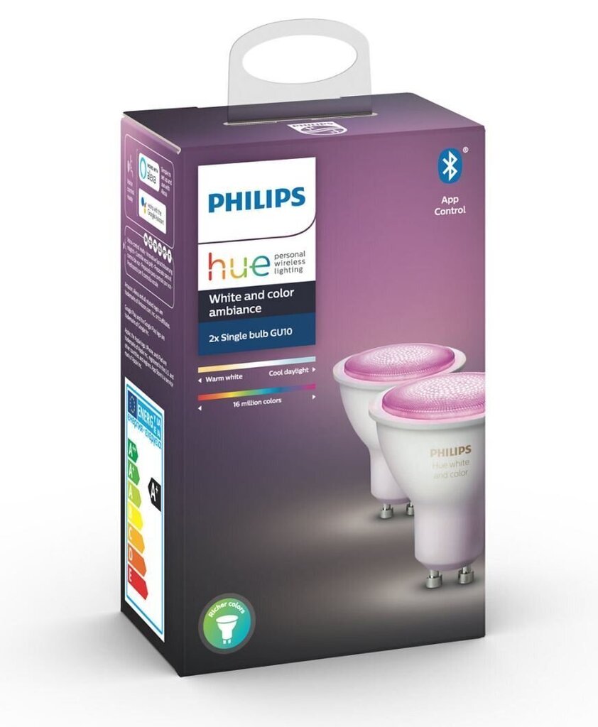 Philips Hue WCA 5.7W 2000-6000K GU10, 2p hind ja info | Lambipirnid, lambid | kaup24.ee