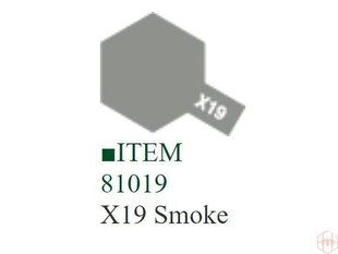 Tamiya - X-19 Smoke, 10ml hind ja info | Kunstitarbed, voolimise tarvikud | kaup24.ee