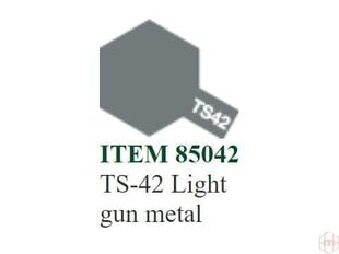 Аэрозольная краска Tamiya - TS-42 Light gun metal, 100 мл цена и информация | Принадлежности для рисования, лепки | kaup24.ee