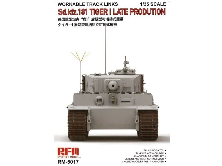 RFM - Workable Track Links For Tiger Late prod., 1/35, 5017 цена и информация | Klotsid ja konstruktorid | kaup24.ee