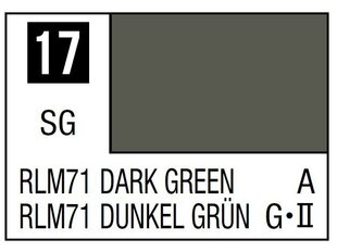 Mr.Hobby - Mr.Color C-017 RLM71 Dark Green, 10ml hind ja info | Kunstitarbed, voolimise tarvikud | kaup24.ee