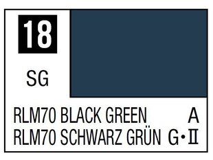 Mr.Hobby - Mr.Color C-018 RLM70 Black Green, 10ml hind ja info | Kunstitarbed, voolimise tarvikud | kaup24.ee