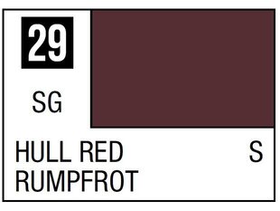 Нитрокраска Mr.Hobby - Mr.Color C-029 Hull Red, 10 мл цена и информация | Принадлежности для рисования, лепки | kaup24.ee