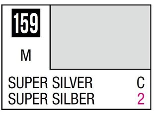 Нитрокраска Mr.Hobby - Mr.Color C-159 Super Silver, 10 мл цена и информация | Принадлежности для рисования, лепки | kaup24.ee