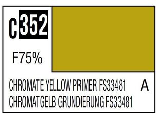 Нитрокраска Mr.Hobby - Mr.Color C-352 Chromate Yellow Primer FS33481, 10 мл цена и информация | Принадлежности для рисования, лепки | kaup24.ee