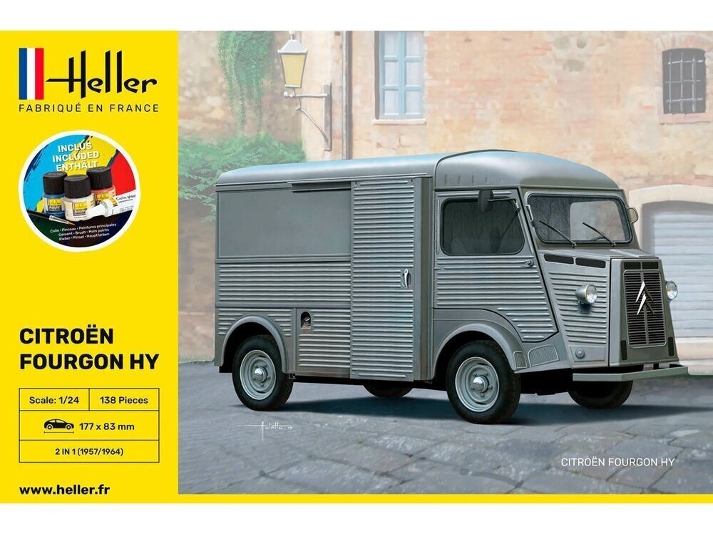 Heller - Citroën Fourgon HY mudeli komplekt, 1/24, 56768 hind ja info | Klotsid ja konstruktorid | kaup24.ee