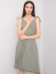 OH BELLA Khaki kleit kolmnurkse kaelusega. hind ja info | Kleidid | kaup24.ee