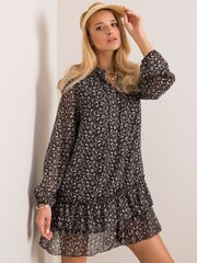 Must kleit väikeste lilledega. hind ja info | Kleidid | kaup24.ee