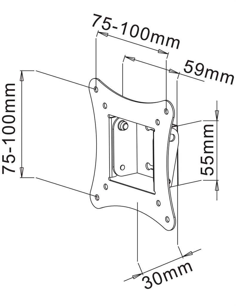 Techly 106596 13-30" hind ja info | Teleri seinakinnitused ja hoidjad | kaup24.ee