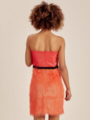 Oranž naiste kleit, mille allääres on narmad. hind ja info | Kleidid | kaup24.ee
