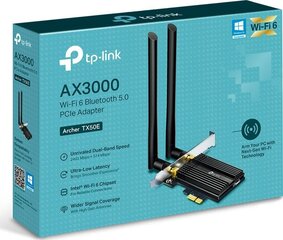 TP-LINK ARCHER TX50E AX3000 WIFI6 PCI EXPRESS AD. цена и информация | Маршрутизаторы (роутеры) | kaup24.ee