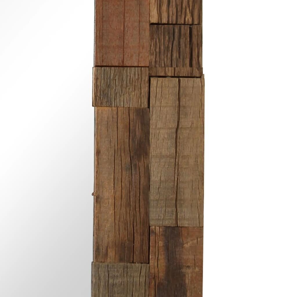 vidaXL peegel, tugev taastatud puit, 50 x 50 cm цена и информация | Peeglid | kaup24.ee