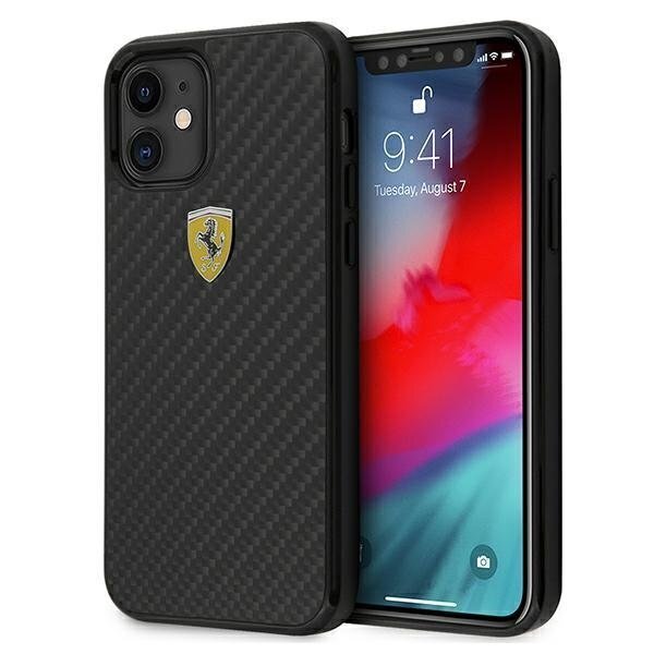 Ümbris Ferrari FERCAHCP12SBK telefonile iPhone 12 mini 5,4", must цена и информация | Telefoni kaaned, ümbrised | kaup24.ee