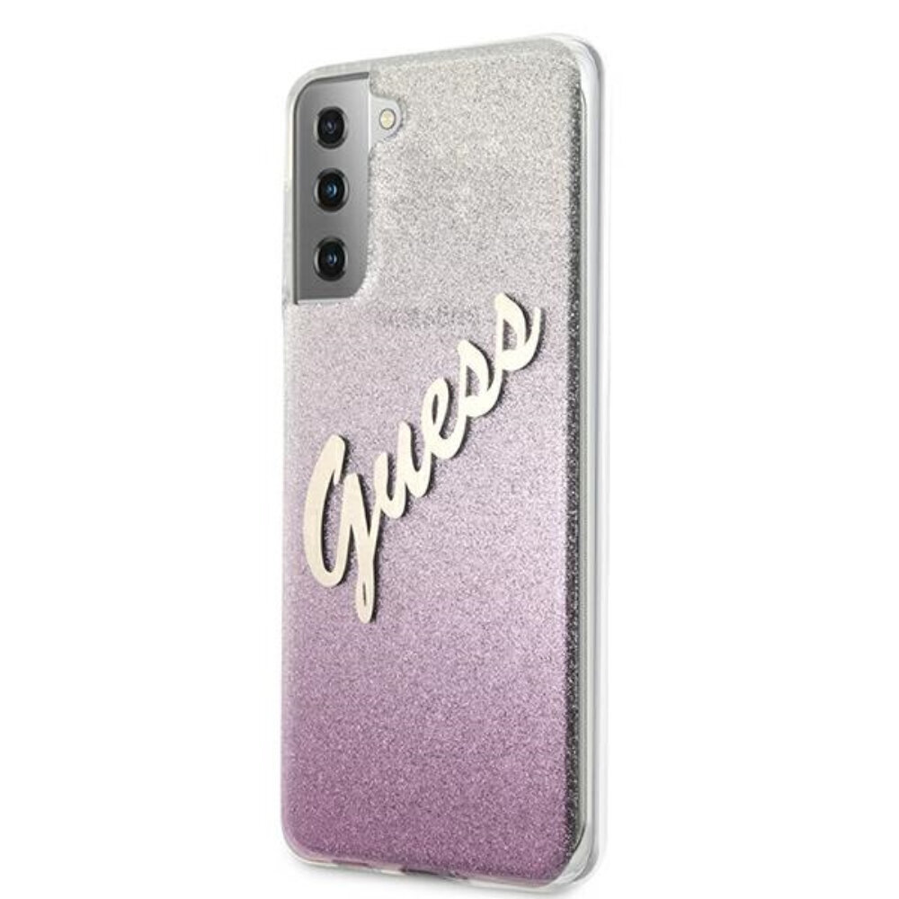 Ümbris Guess telefonile Samsung S21 Plus, Glitter Vintage Logo hind ja info | Telefoni kaaned, ümbrised | kaup24.ee