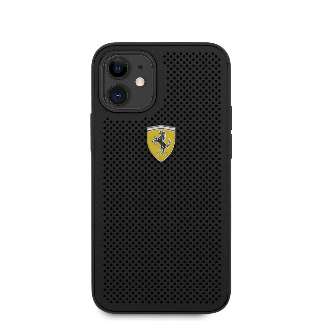 FESPEHCP12SBK Ferrari On Track Perforated Cover for iPhone 12 mini 5.4 Black hind ja info | Telefoni kaaned, ümbrised | kaup24.ee