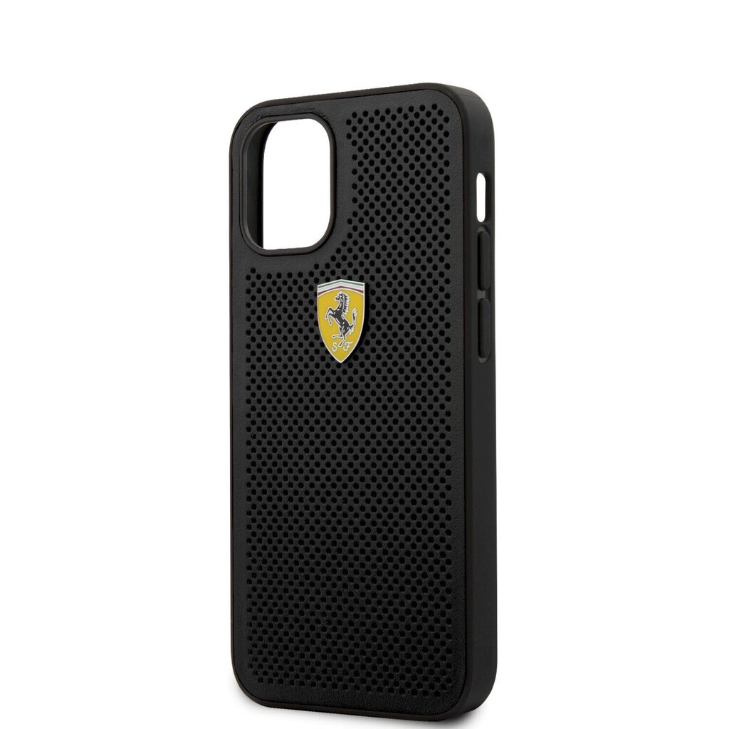 FESPEHCP12SBK Ferrari On Track Perforated Cover for iPhone 12 mini 5.4 Black hind ja info | Telefoni kaaned, ümbrised | kaup24.ee