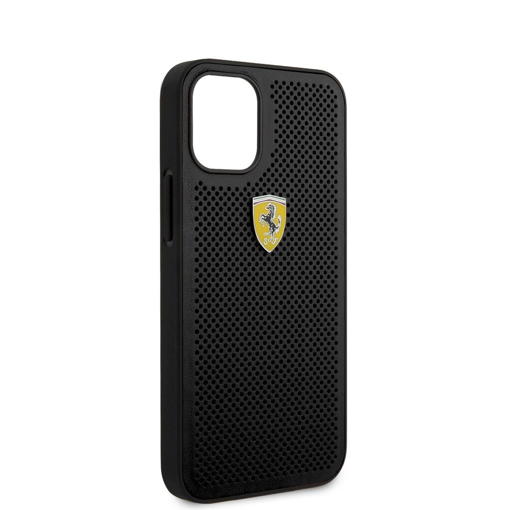 FESPEHCP12SBK Ferrari On Track Perforated Cover for iPhone 12 mini 5.4 Black hind ja info | Telefoni kaaned, ümbrised | kaup24.ee