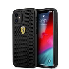 FESPEHCP12SBK Ferrari On Track Perforated Cover for iPhone 12 mini 5.4 Black цена и информация | Чехлы для телефонов | kaup24.ee