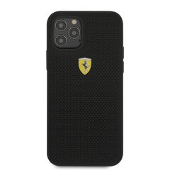 FESPEHCP12MBK Ferrari On Track Perforated Cover for iPhone 12/12 Pro 6.1 Black hind ja info | Telefoni kaaned, ümbrised | kaup24.ee