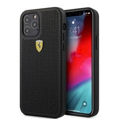 FESPEHCP12MBK Ferrari On Track Perforated Cover for iPhone 12/12 Pro 6.1 Black цена и информация | Чехлы для телефонов | kaup24.ee