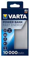 VARTA Power Bank Fast Energy 10000mAh Silver hind ja info | Akupangad | kaup24.ee