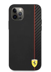 FESAXHCP12MBK Ferrari On Track Stripe Carbon Hard Case for iPhone 12/12 Pro 6.1 Black цена и информация | Чехлы для телефонов | kaup24.ee