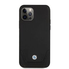 BMHCP12LRSWPK BMW Signature Leather Lower Stripe Case for iPhone 12 Pro Max 6.7 Black hind ja info | Telefoni kaaned, ümbrised | kaup24.ee