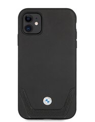 BMHCN61RSWPK BMW Signature Leather Lower Stripe Case for iPhone 11 Black hind ja info | Telefoni kaaned, ümbrised | kaup24.ee