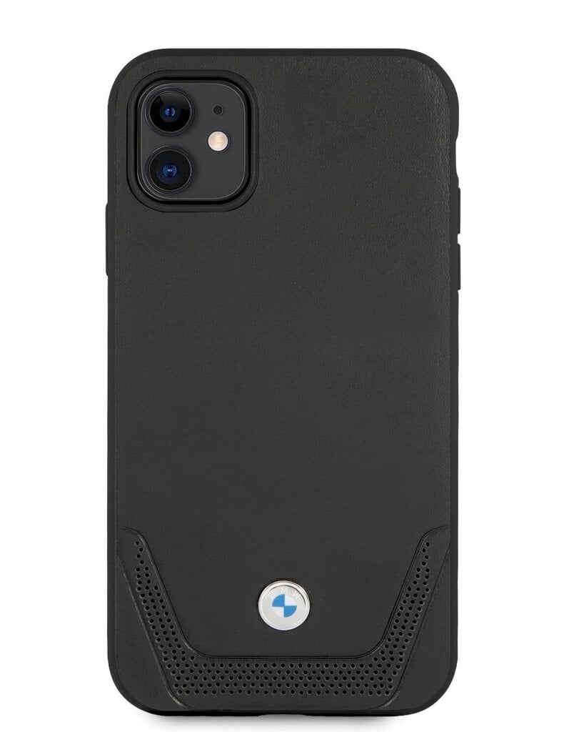 BMHCN61RSWPK BMW Signature Leather Lower Stripe Case for iPhone 11 Black цена и информация | Telefoni kaaned, ümbrised | kaup24.ee