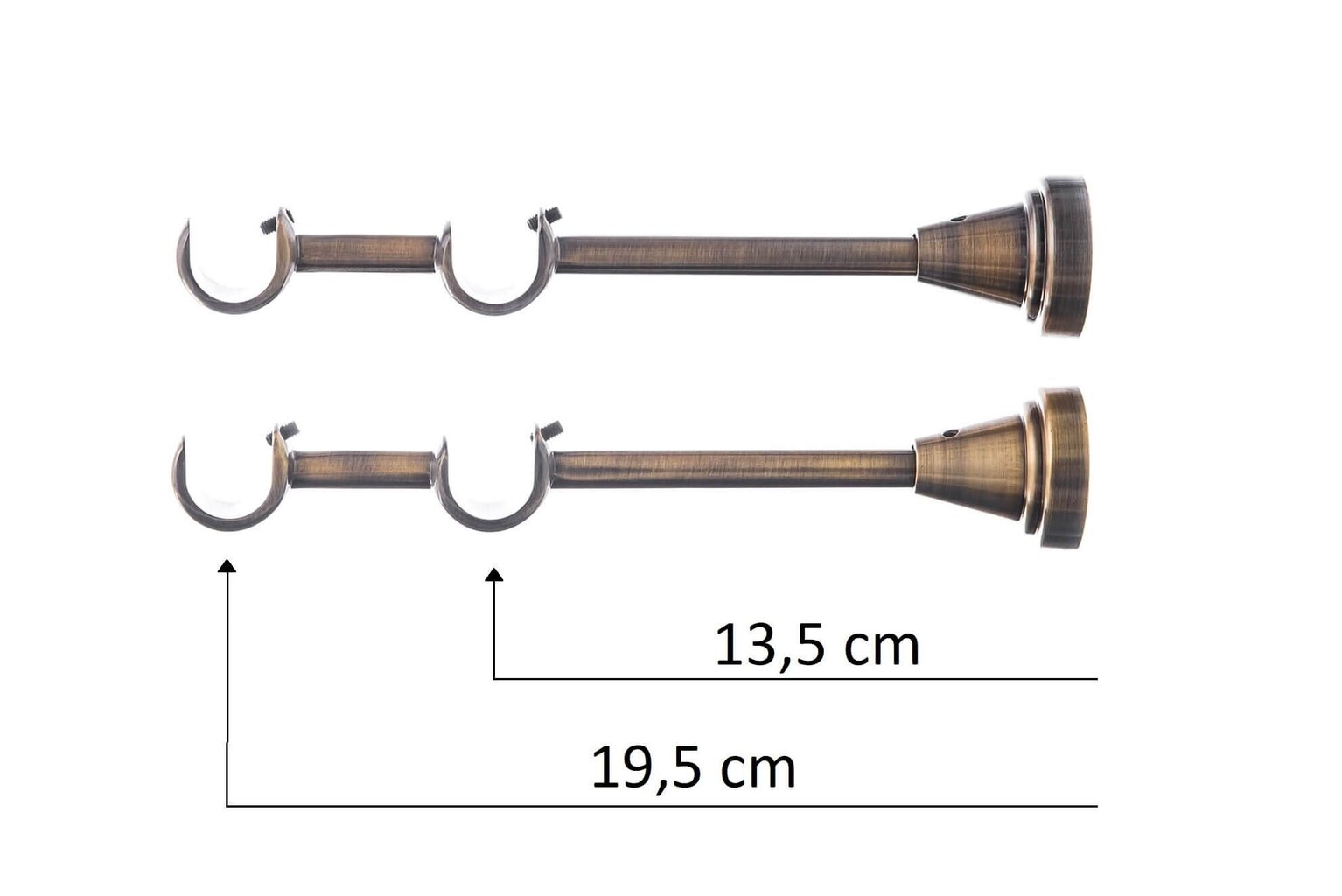 Double metal curtain rod 16 mm + 16 mm ELIZA, 300 cm, matt chrome hind ja info | Kardinapuud | kaup24.ee