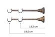 Double metal curtain rod 16 mm + 16 mm ELIZA, 300 cm, matt chrome цена и информация | Kardinapuud | kaup24.ee