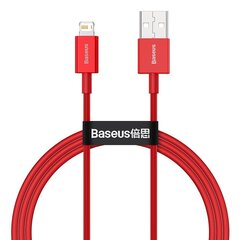 USB-кабель Baseus Superior - Lightning, 2,4 А, 1 м, красный (CALYS-A09) цена и информация | Borofone 43757-uniw | kaup24.ee