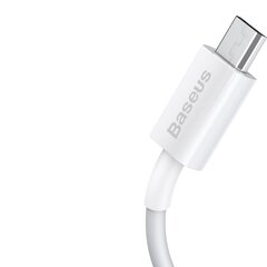 Kaabel Baseus USB - micro USB, 2m BSU2825WHT цена и информация | Кабели для телефонов | kaup24.ee