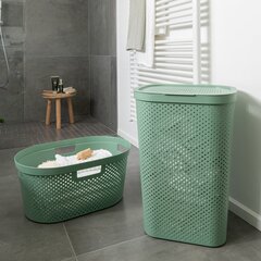 Ящик для белья Infinity Recycled 60L 44x35x60cm зеленый цена и информация | Аксессуары для ванной комнаты | kaup24.ee