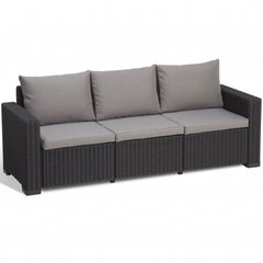 Садовый трехместный диван California 3 Seater Sofa, серый цена и информация | Садовые стулья, кресла, пуфы | kaup24.ee