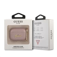 Чехол для наушников GUAPSASMP Guess Saffiano PC/PU Metal Logo Pro Pink цена и информация | Смарттехника и аксессуары | kaup24.ee