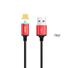 Кабель Магнитный USB A - Micro USB Hoco U28 1.0 м, провод USB 2.0 - микро USB, черный цена и информация | Кабели для телефонов | kaup24.ee