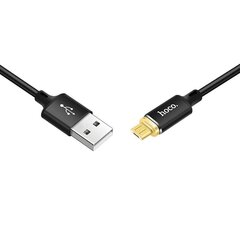 Кабель Магнитный USB A - Micro USB Hoco U28 1.0 м, провод USB 2.0 - микро USB, черный цена и информация | Кабели для телефонов | kaup24.ee