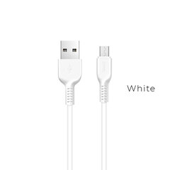 Kaabel USB A Micro USB Hoco X13 1.0 m, Laadimisjuhe USB 2.0 Micro usb, valge hind ja info | Mobiiltelefonide kaablid | kaup24.ee