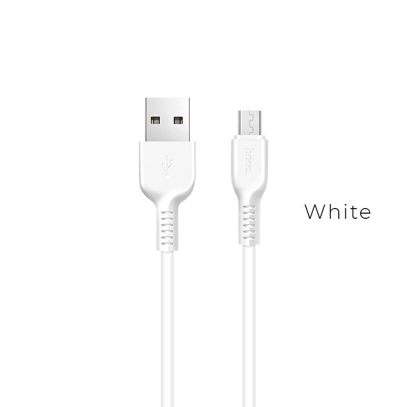 Kaabel USB A Micro USB Hoco X13 1.0 m, Laadimisjuhe USB 2.0 Micro usb, valge цена и информация | Mobiiltelefonide kaablid | kaup24.ee