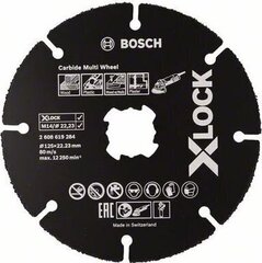 Режущий диск для резки древесины с угловой шлифовальной машиной Bosch 125 мм, 2608619284 цена и информация | Пилы, циркулярные станки | kaup24.ee