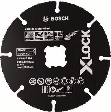 Lõikeketas puidu lõikamiseks nurklihvijaga Bosch 125mm, 2608619284 цена и информация | Elektrilised saed, mootorsaed ja tarvikud | kaup24.ee