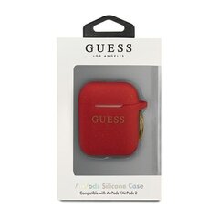 Чехол Guess GUACCSILGLRE AirPods цена и информация | Смарттехника и аксессуары | kaup24.ee