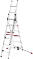 Комбинированная лестница S100 Hailo ProfiLOT / алюминий/ 2x9+1x8 ступени цена и информация | Стремянки | kaup24.ee