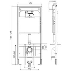 WC varjatud raam Kerra WC K-50 SLIM цена и информация | Детали для унитазов, биде | kaup24.ee