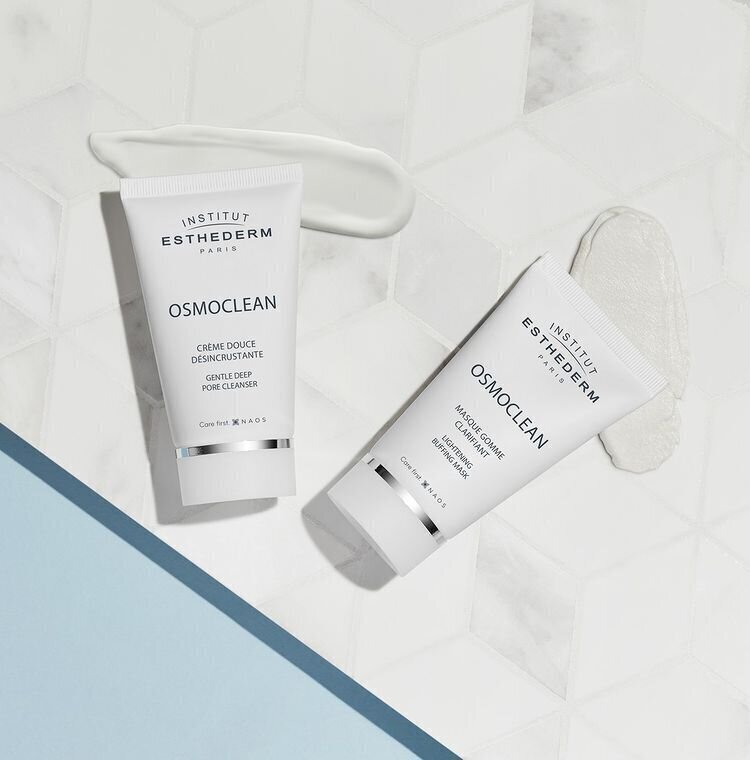 Näonaha hoolduskomplekt Institut Esthederm Paris Osmoclean: sügavpuhastav näokoorija Gentle Deep Pore Cleanser, 75 ml + sügavpuhastav näomask Lightening Buffing Mask, 75 ml hind ja info | Näopuhastusvahendid | kaup24.ee