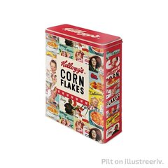 Металлическая банка/XL/3D Kellogg's Corn Flakes Collage цена и информация | Посуда для хранения еды | kaup24.ee